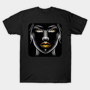 Artistic Face Lineart #5 T-Shirt